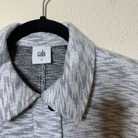 CAbi Gray Neo Terry Moto Zip Up Jacket - Picture 3 of 4